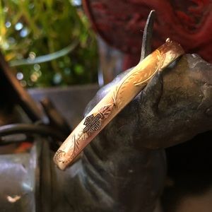 9K gold Harley Davidson bangle bracelet